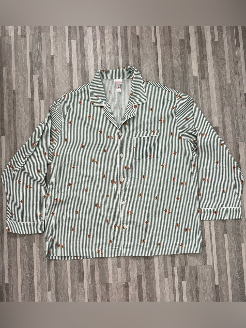Men's XXL Pajama ShirtWondershop Target ChristmasGreen Gingerbread Flannel